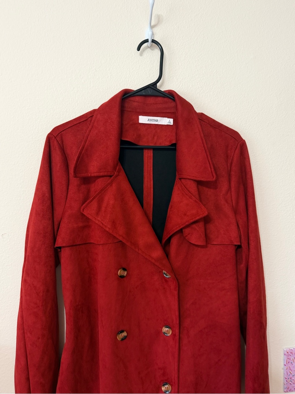 JustFab full length coat size L NWOT - Picture 4 of 10